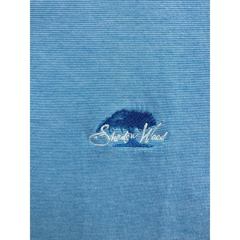 Peter Millar Mens Polo Shirt Size XXL Light Blue 100% Cotton Shadow‎ Wood Logo